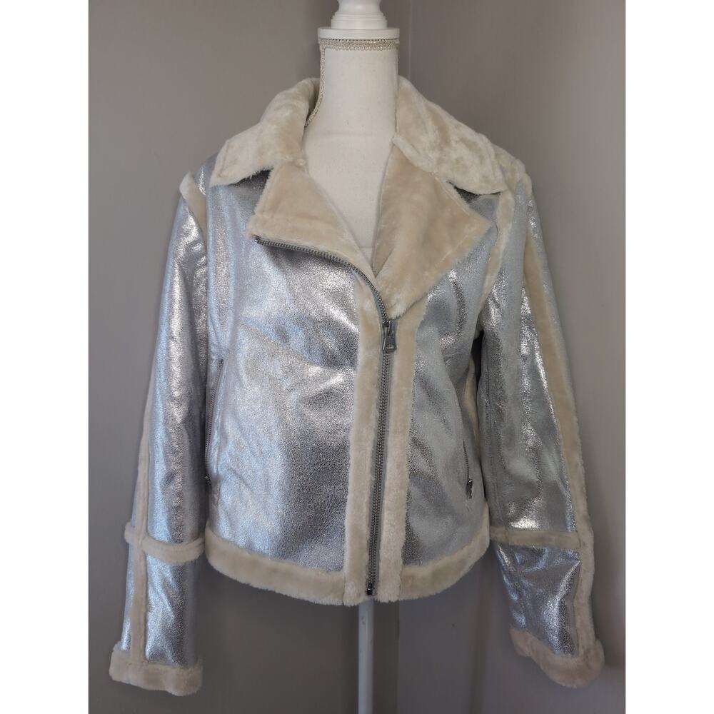 Fabulous Furs metallic futuristic Y2K coat by Donna Salyers